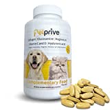 Petprive Suplemento Natural Antiinflamatorio Condoprotector para Perros y Gatos con Colágeno Hidrolizado, Glucosamina, Ácido Hialurónico, Magnesio, Vitamina C y D y Garra del Diablo