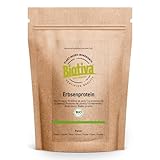 Biotiva Polvo de guisante orgánico 1 kg - contenido de proteína del 83% - 100% aislado de proteína de guisante - libre de gluten, soja y lactosa